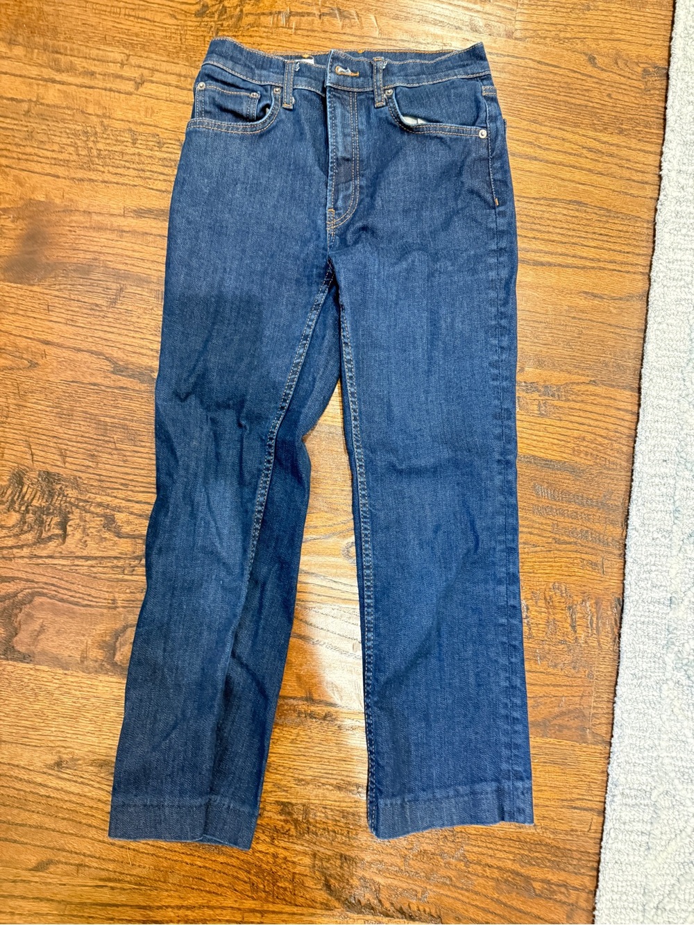 Zara Straight-Leg Jeans in Deep Blue